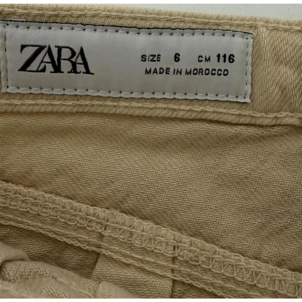 Kids Girls Zara Cotton Skirt Size 6 Beige - Picture 3 of 8